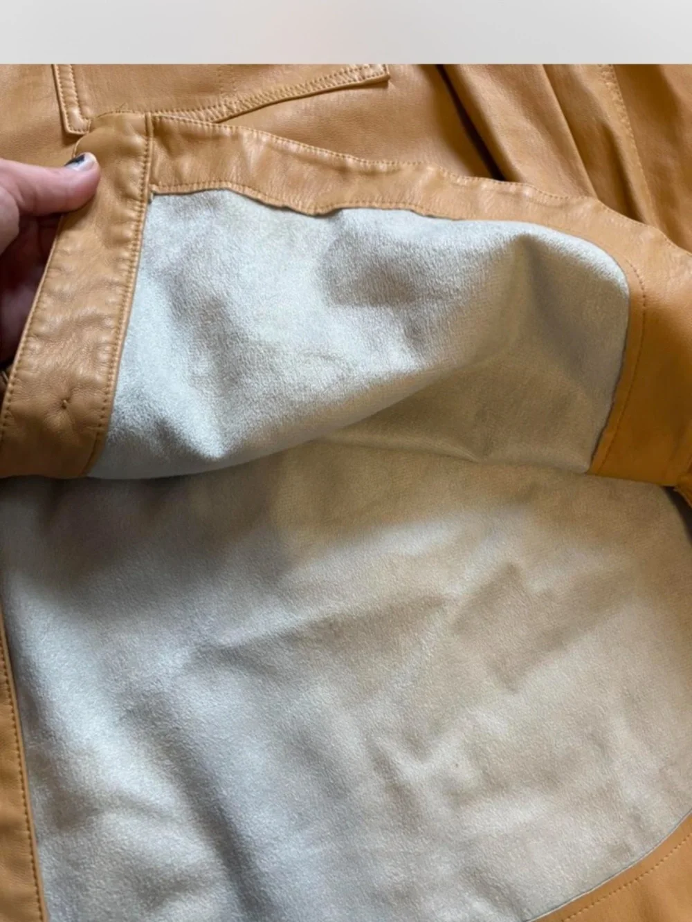 Maeve by Anthropologie Faux Leather Camel Shacket – Size Large - Picture 4 of 6